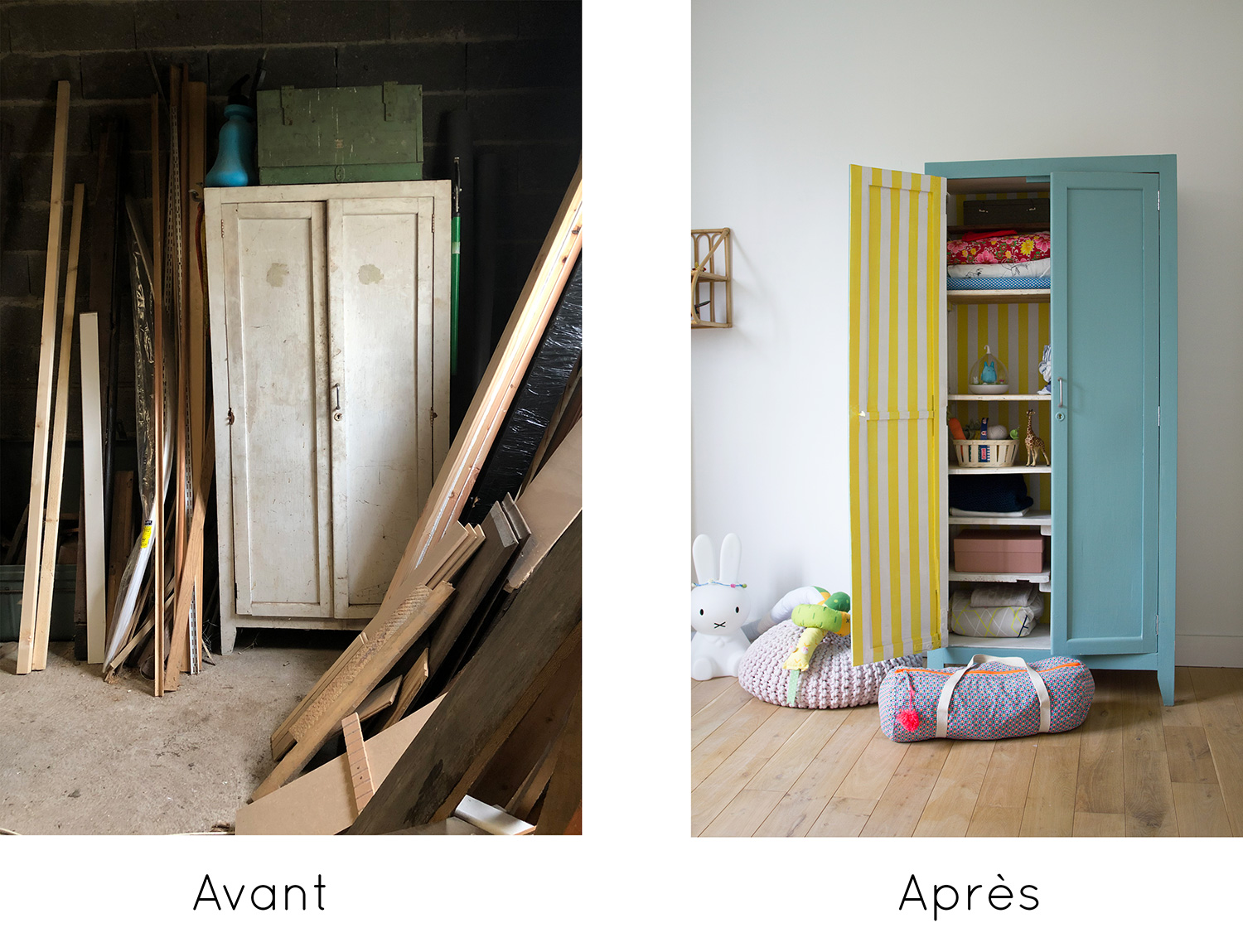 Rénovation d'une armoire parisienne : avant - après