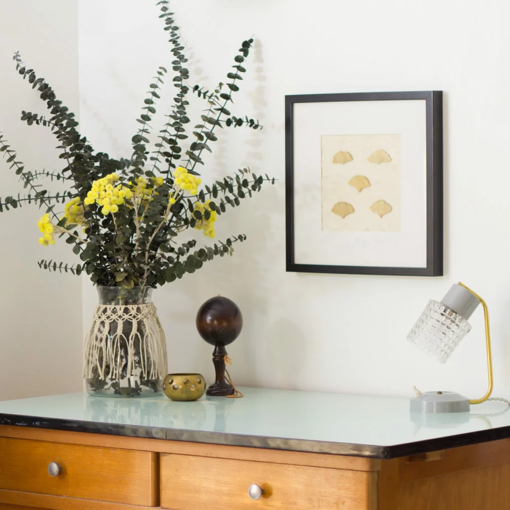 Vase en macramé