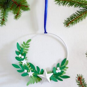 Couronne de Noël en papier - fichier SVG